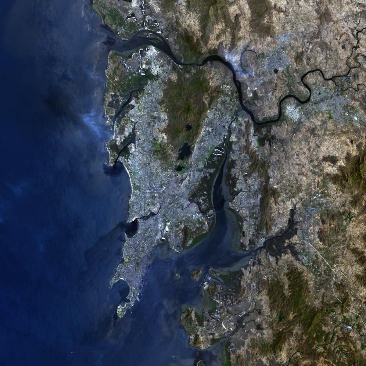 衛星地図のムンバイ