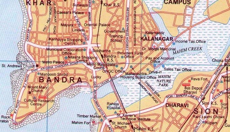 地図のバーンドムンバイ
