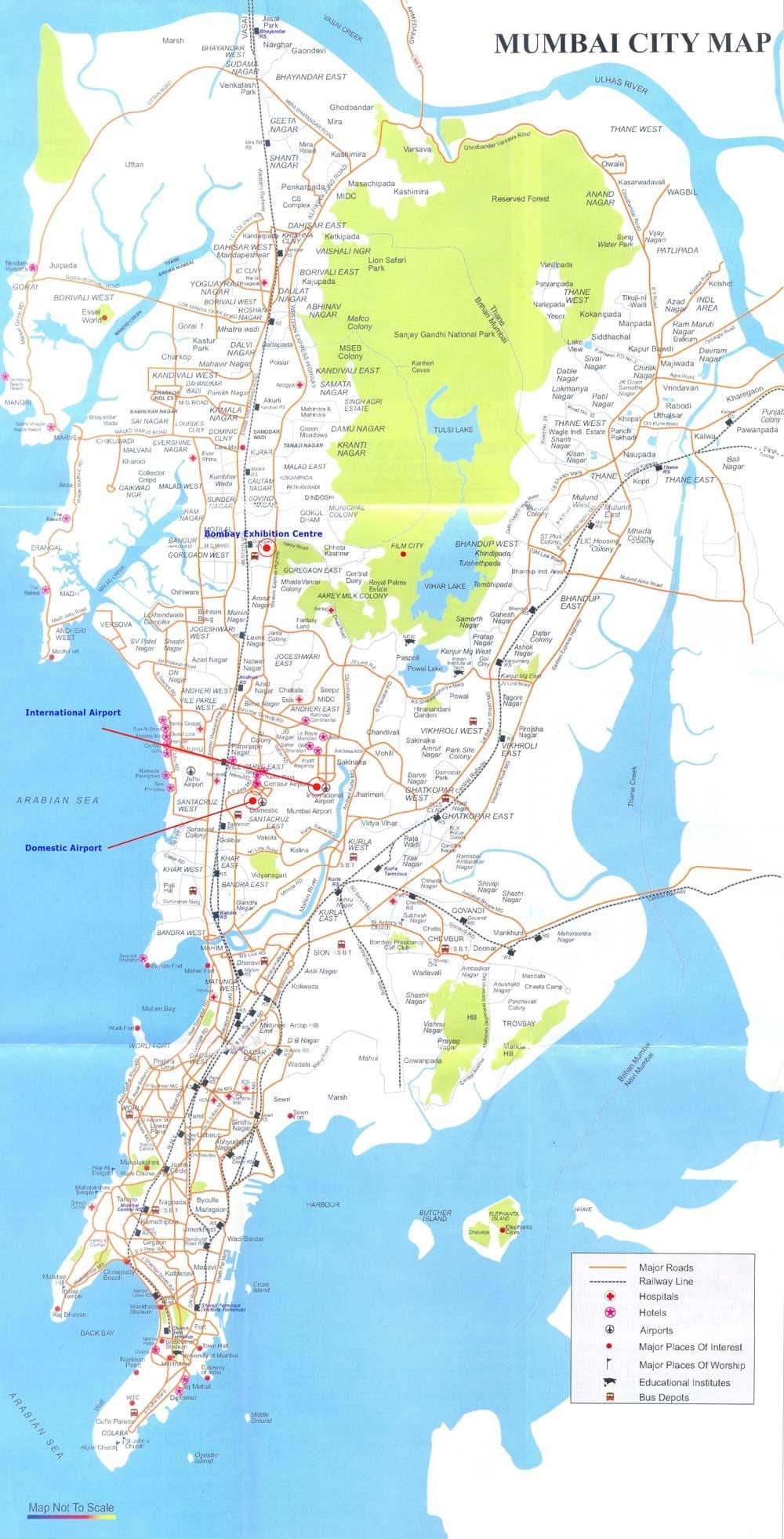 ムンバイのローカル路線地図
