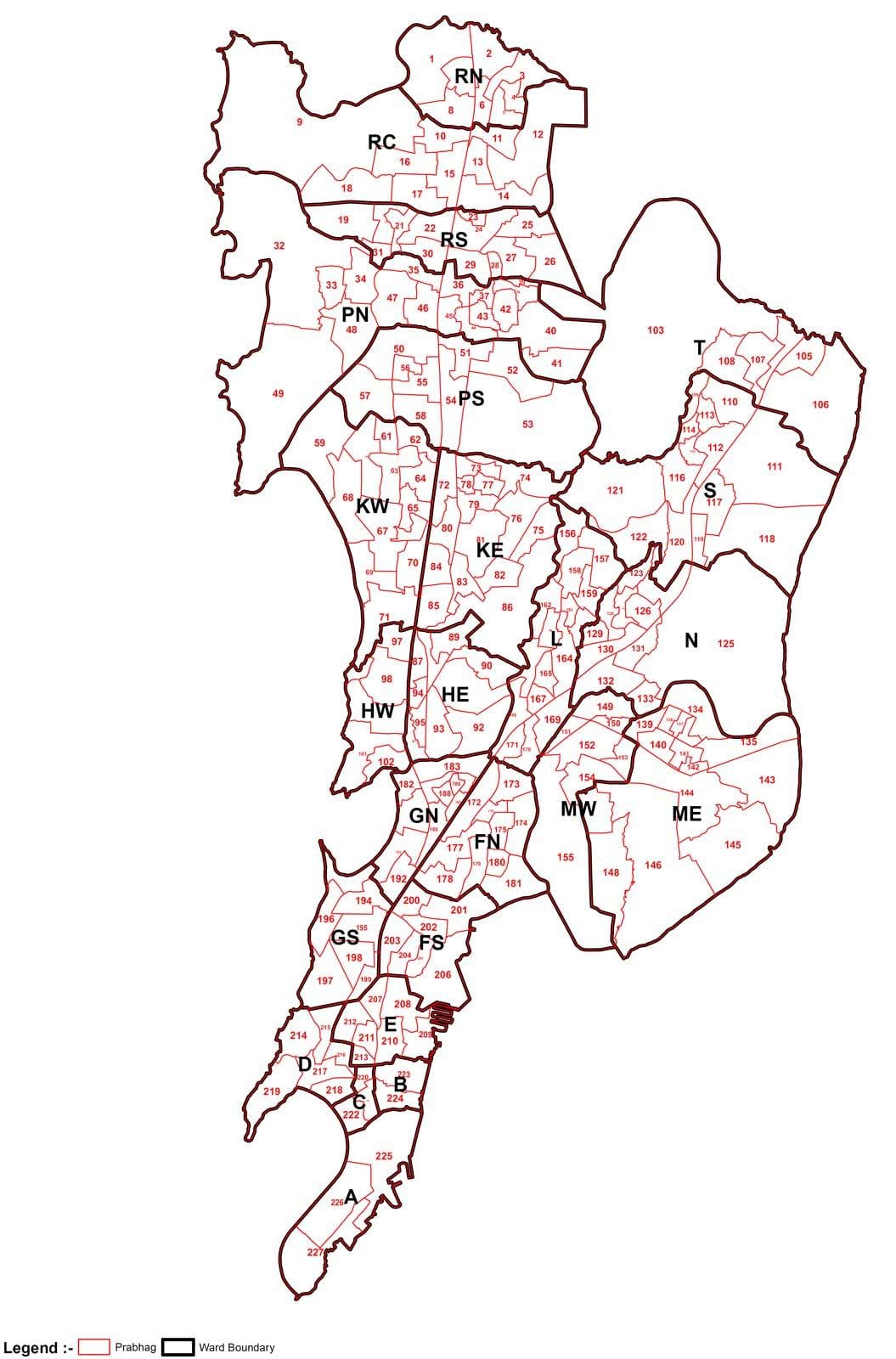 ムンバイ地図表示エリアワイズ