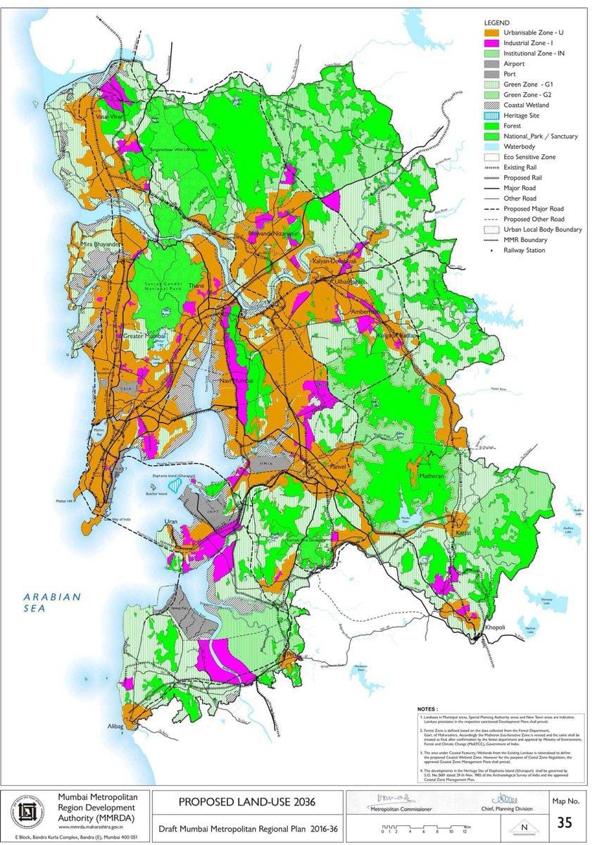 MMRDA地域計画の地図