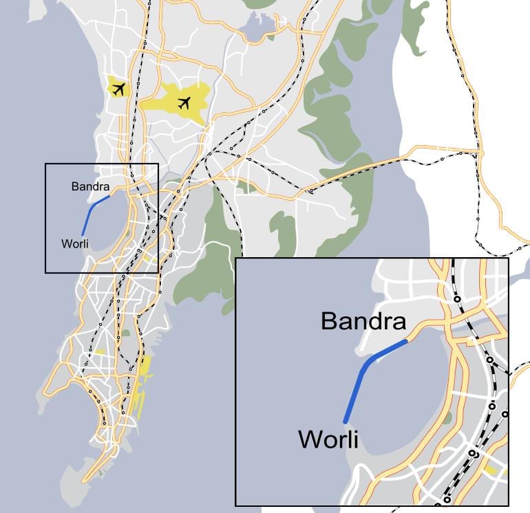 ムンバイWorli地図