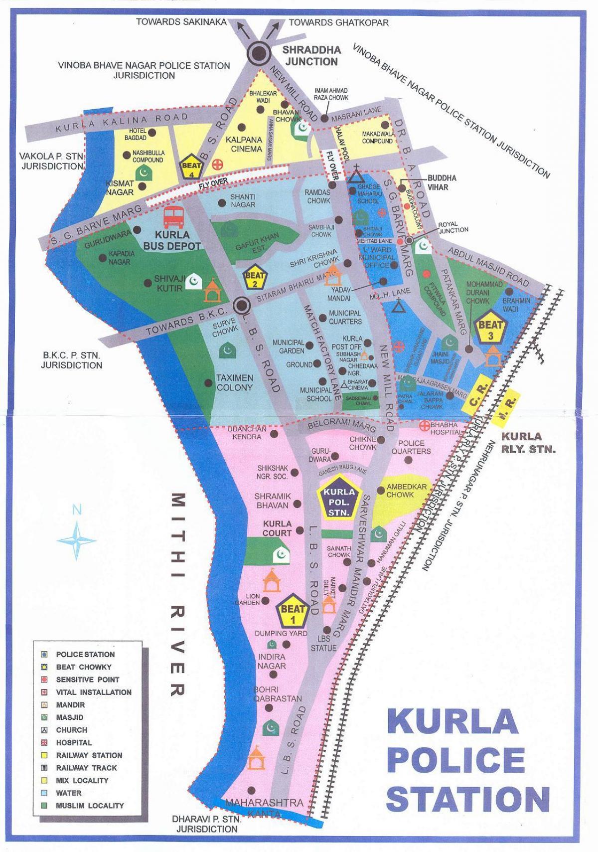 地図のムンバイラクルラコンプレックス
