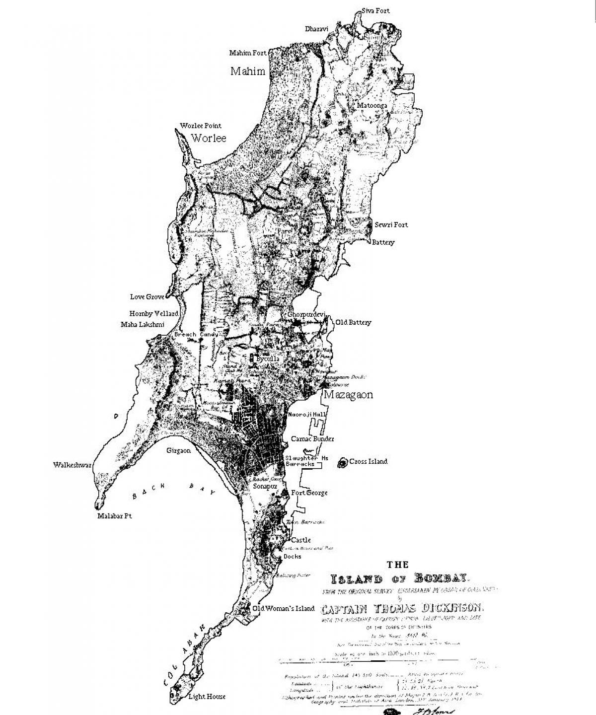 地図ムンバイの島