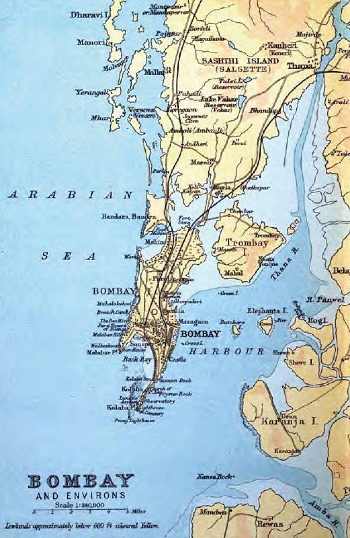古地図のムンバイ