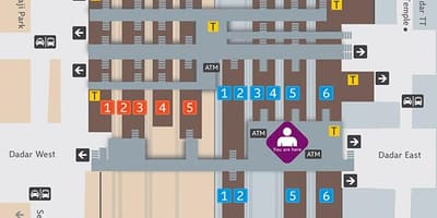 ダダー駅のホームの地図