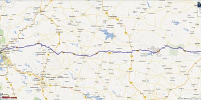 ムンバイのナグプ自動車道路線図
