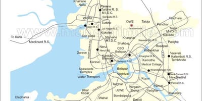 地図の新しいムンバイ