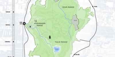 地図sanjayガンジー国立公園