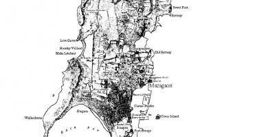 地図ムンバイの島